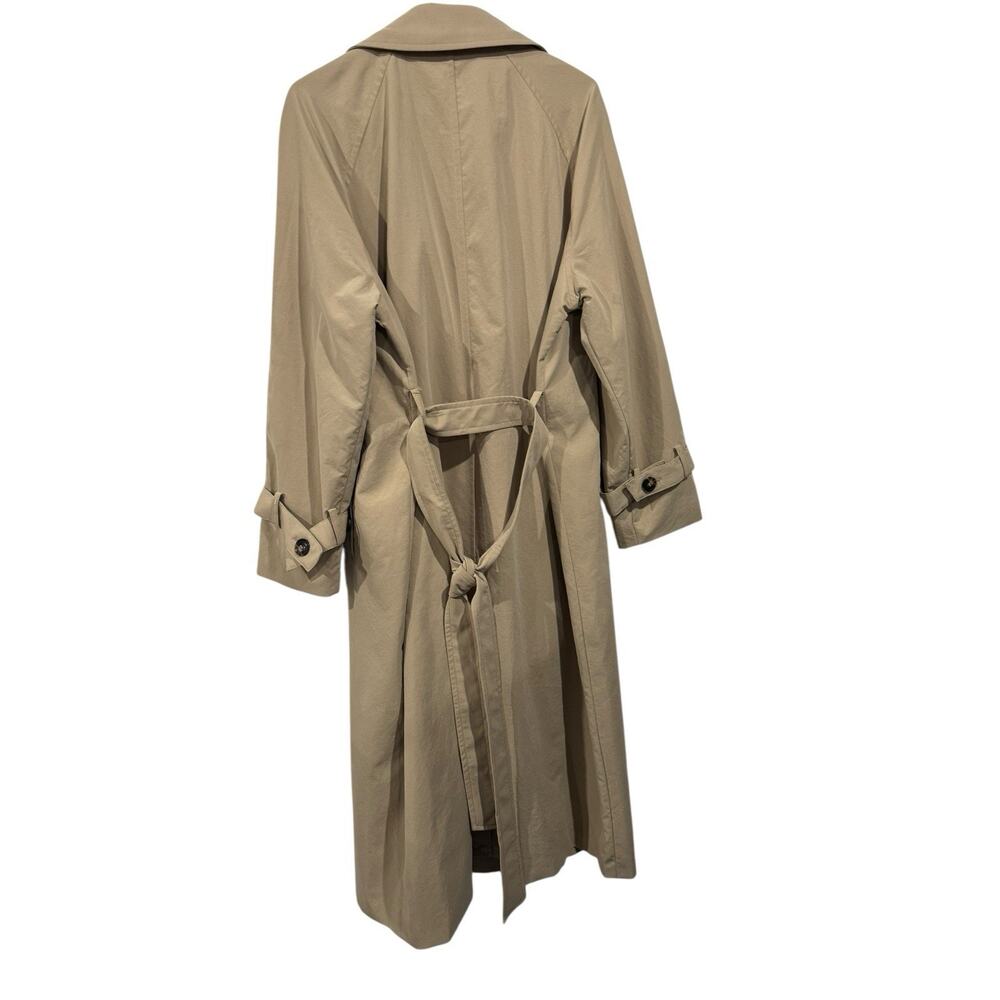 H&M Beige Double-Breasted Trench Coat with Black Buttons - Picture 12 of 14